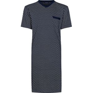 Pastunette Heren Nachthemd Graphic - Blauw - Katoen/Modal - Maat XL