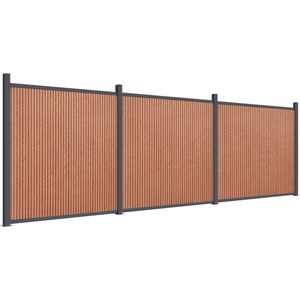 vidaXL - Schuttingpaneel - 526x186 - cm - HKC - bruin