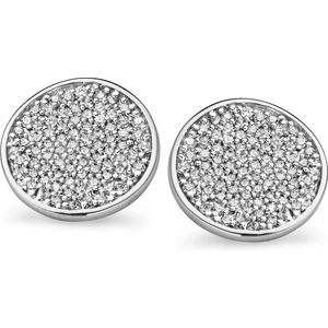 Orphelia Oorbel Disc Pave Zirconium Sterling Zilver 925