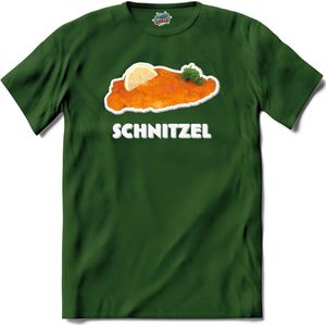 Schnitzel -  grappig verjaardag kleding cadeau - eten teksten - T-Shirt - Heren - Bottle Groen - Maat 3XL