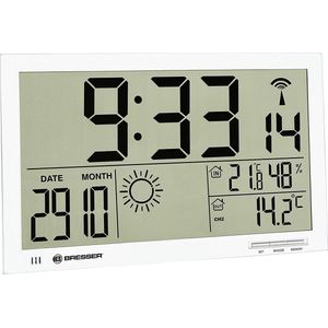 Bresser MyTime Jumbo LCD Weerwandklok - Wit