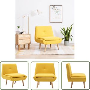 vidaXL Gele Fauteuil - Stijlvol en Comfortabel Fauteuil - Stoelen - Zwarte Fauteuil - Gele Fauteuil - Designstoel