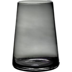 Maison Péderrey Vaas Mond geblazen Glas Zwart D 20 cm H 28 cm