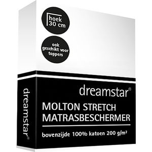 Dreamstar Hoeslaken Molton stretch (Topper) 180x210-200x220