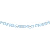 Letterslinger ster hoera een jongen 175 x 11 cm