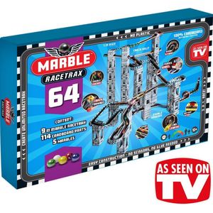 Marble Racetrax Grand Prix Knikkerbaan - Racebaan - 64 Sheets 9 Meter