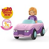 Siku Betty Blinky 2-delig voertuig combineerbaar inclusief beweegbaar speelgoedfiguur hoogwaardige vliegwielmotor roze/paars vanaf 18 maanden