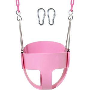 JAXY Babyschommel - Kinderschommel - Babyswing - Babyschommel Buiten - Peuter Schommel - Schommel Baby Buiten - Schommelzitje - Baby Schommel - Roze