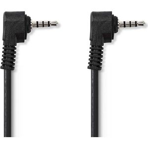 Nedis Audio-Videokabel - 3,5 mm Male - 3,5 mm Male - Vernikkeld - 2.00 m - Rond - PVC - Zwart