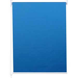 Rolgordijn MCW-D52, raamrolgordijn zijtrekgordijn, 80x160cm zonwering verduisterend ondoorzichtig ~ blauw