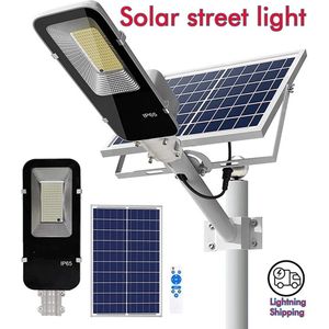 Kibus Zonne-energie Straatlamp - Straatverlichting - Schijnwerper - 350LED - Waterdicht - Lantaarn - DIY - Afstandsbediening - 4 tot 5uur verlichting - Floodlight - Padverlichting