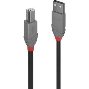 LINDY USB-kabel USB 2.0 USB-A stekker, USB-B stekker 5.00 m Zwart 36675