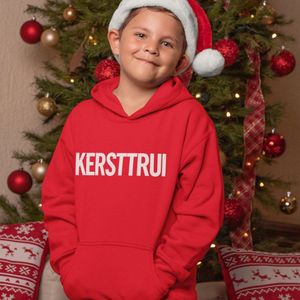 Foute Kerst Hoodie Rood Kind - Kersttrui (3-4 jaar - MAAT 98/104) - Kerstkleding voor jongens & meisjes