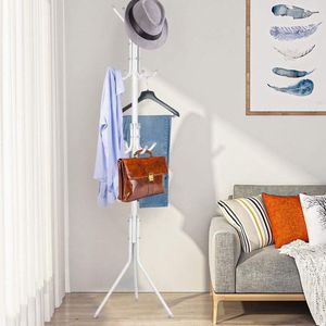 Kledingstandaard met Veelzijdige Haken voor Jassen en Accessoires, 174 cm Hoog, Wit