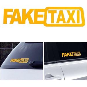 VCTparts Reflecterende Fake Taxi Sticker - Gele Faketaxi (set)