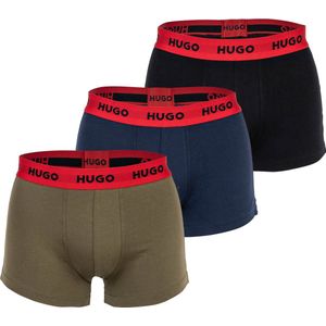 Hugo Boss Trunks (3-Pack) - Heren Boxers Kort - Navy Blauw - Maat S