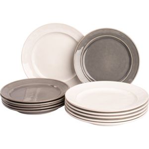 Costa Nova Bordenset Serenity Stoneware 6-persoons 12-delig Wit