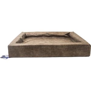 Let's Sleep Comfy Cushion - Hondenkussen - Hondenmand - Opstaande rand - Schuim - 85 x 70 x 12 cm - L - Taupe