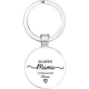 Akyol - De liefste mama Sleutelhanger - liefde - de liefste moeder - valentijnsdag - relatie - degene waarvan je houdt - cadeautje voor vriend of vriendin - verjaardagscadeau - cadeau - kado - gift - geschenk - verrassing - 2,5 x 2,5 CM