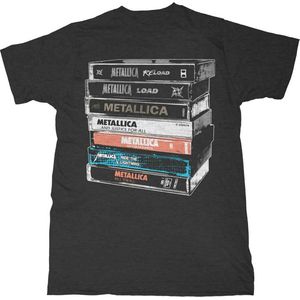 Metallica - Cassette Heren T-shirt - S - Zwart