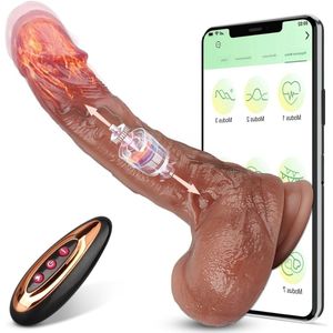Stotende Dildo – Prostaat Stimulator - Neukmachine voor Mannen Met 9 Stuwende en Vibrerende modussen - Dildo Mannen Anaal Vibrerende - Bewegende Dildo - Sexmachine Dildo - Prostaat Vibrator Mannen Stotend - Dildo Anaal Groot – 100% Waterdicht