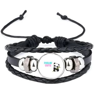 Akyol - feelin cute panda armband zwart - Panda - panda liefhebbers - verjaardag - dieren liefhebbers - cadeau - kado - geschenk - verjaardagscadeau