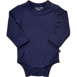 Minymo Romper met lange mouw – Donkerblauw – Maat 50