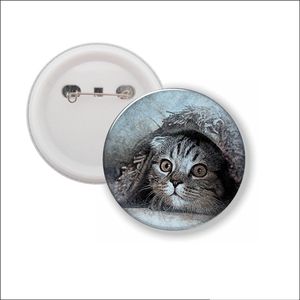 Button Met Speld - Kat
