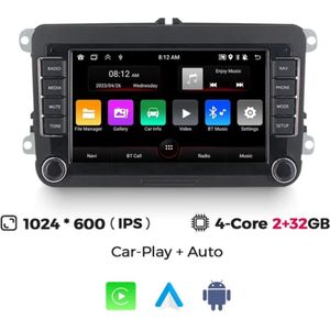 Wireless Carplay / android auto, radio geschikt voor VW VolksWagen Passat B6, T5, B7, B5, Golf 5, 6 Caddy Polo, Jetta 5, Multivan T5, Scirocco, Sharan, Touran, Tiguan, Transporter, Amarok, Kever, Skoda Fabia, Octavia, Superb, Yeti, Seat Model A