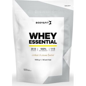Body & Fit Whey Essential - Eiwitpoeder Cookies & Cream - Proteine Poeder - Whey Protein - 40 shakes (1000 gram)