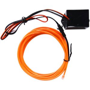 EL wire - ORANJE - interieur verlichting - 12 Volt - 2 meter