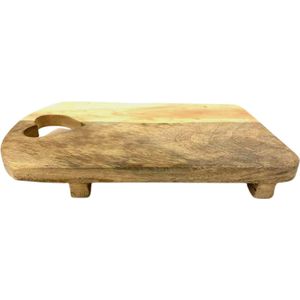 Varios Serveerplank Hout Hart - 20 x 30 cm - Tapasplank Snijplank - Mangohout - Handgemaakt