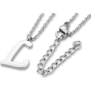 Montebello Ketting Letter L - 316L Staal PVD - Alfabet - 16x11mm - 50cm