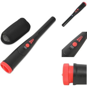 vidaXL Metaaldetector - Metaaldetectoren - Metaaltester - Metaaltesters - Pinpointer metaaldetector zwart en rood