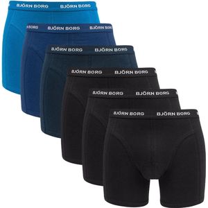 Björn Borg heren cotton stretch 6P boxers blauw & zwart