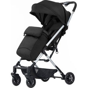 NilaFee® - Luxe Buggy - Kinderwagen tot 22 kg - Plooibuggy - Buggy's - Buggy peuter - Wandelwagen - Zwart Zilver