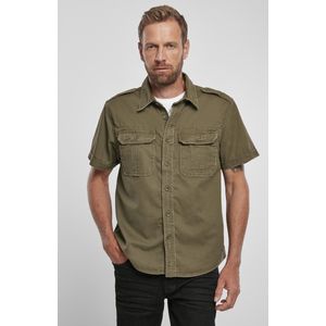 Heren - Mannen - Menswear - Modern - Urban - Casual - Streetwear - Dikke kwaliteit - Shirt - Ripstop - Shortsleeve - Blouse - US overhemd olive