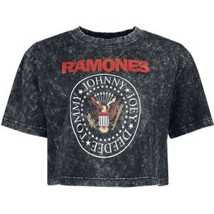 Ramones Crest T-shirt donkergrijs-zwart S Katoen - Band merch, Bands