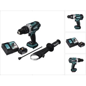 Makita DHP 458 RT1 accu klopboormachine 18 V 91 Nm + 1x oplaadbare accu 5.0 Ah + lader