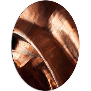 WallClassics - Dibond Ovaal - Bronzen Platen - 51x68 cm Foto op Ovaal (Met Ophangsysteem)