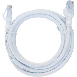 ValeDelucs Internetkabel 3 meter - CAT5e UTP Ethernet kabel RJ45 - Patchkabel LAN Cable Netwerkkabel - Wit