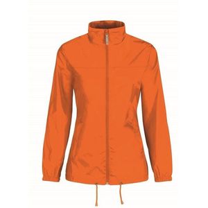 Dames regenkleding - Sirocco windjas/regenjas in het oranje - volwassenen XS (34) oranje