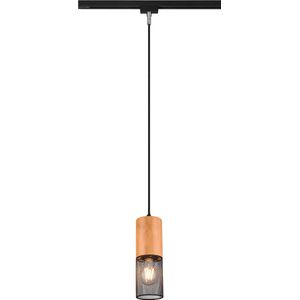 LED Railverlichting - Hanglamp - DUOLINE - 2 Fase - E27 Fitting - Rond - Mat Zwart - Aluminium