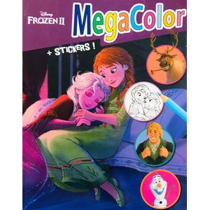 Disney Frozen - Kleurboek met stickers - 125 kleurplaten - Frozen kleurboek - Frozen speelgoed - Sticker - Knutselen meisjes - Anna - Elsa - Christof - Prinsessen