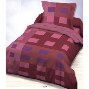100% Katoenen 1-Persoonsdekbedovertrek Lexa 140x200 met 1 kussensloop 65 x65