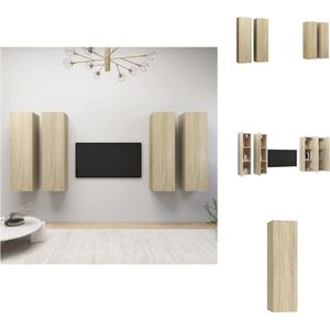 vidaXL Wandkast - TV-meubel - Sonoma eiken - 30.5 x 30 x 110 cm - Spaanplaat - Kast