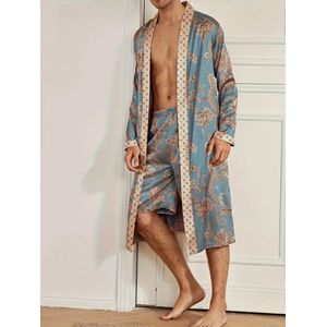 ochtendjas heren badjas satijn pyjama set nachtkleding goedkoop
