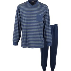 Gentlemen heren pyjama | MAAT 3XL | Streep azul | V-hals