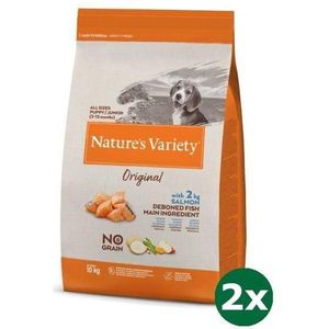 2x10 kg Natures variety original junior salmon no grain hondenvoer