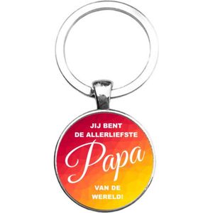 Sleutelhanger Glas - Allerliefste Papa Van De Wereld